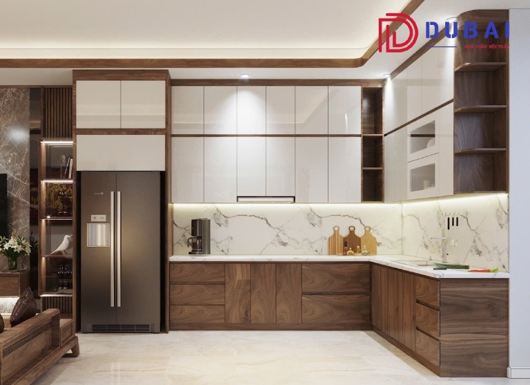 tủ bếp gỗ tự nhiên