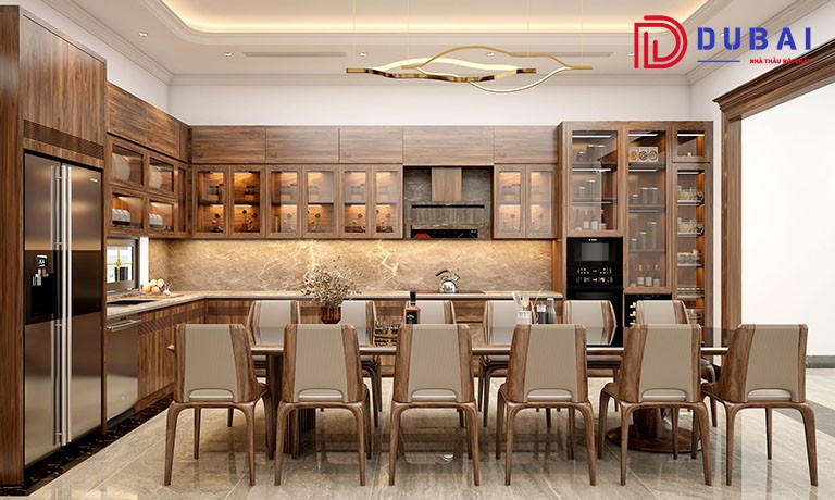 tủ bếp gỗ tự nhiên