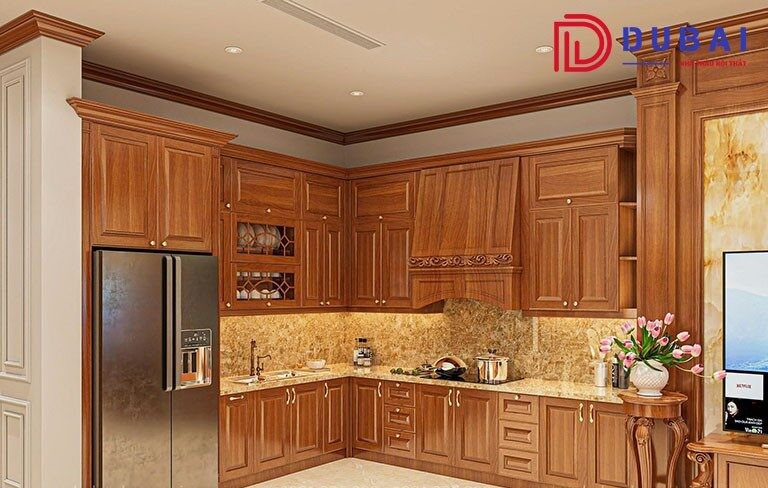 tủ bếp gỗ tự nhiên