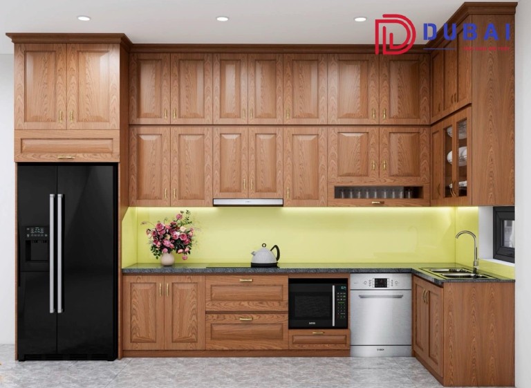 tủ bếp gỗ xoan đào