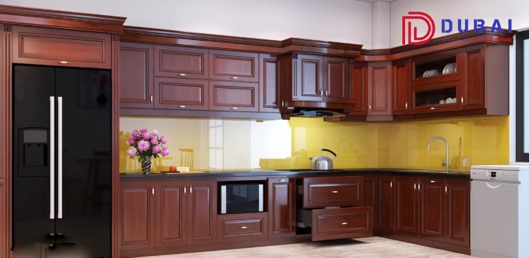 tủ bếp gỗ xoan đào