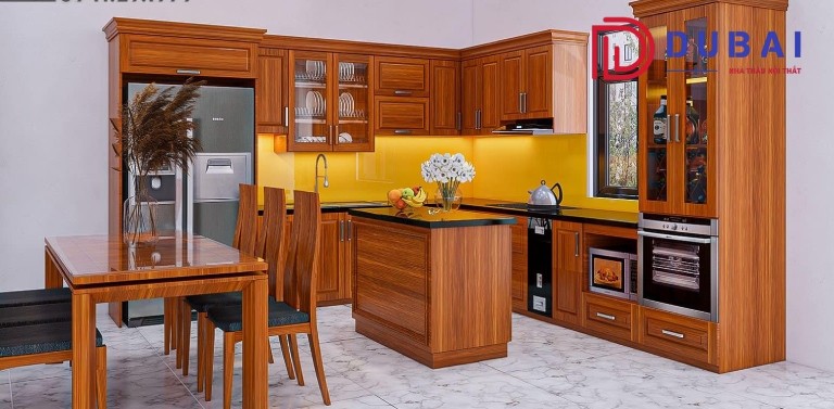 tủ bếp gỗ xoan đào