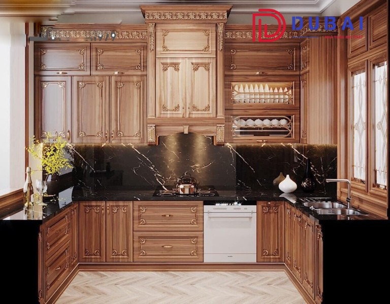 tủ bếp gỗ xoan đào