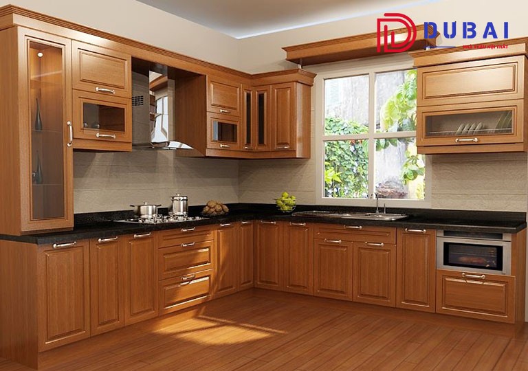 tủ bếp gỗ xoan đào