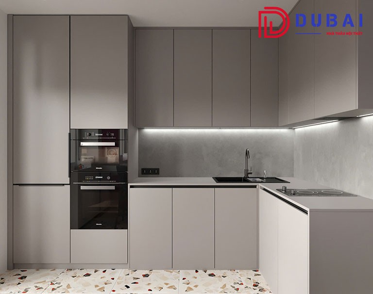 tủ bếp góc xéo