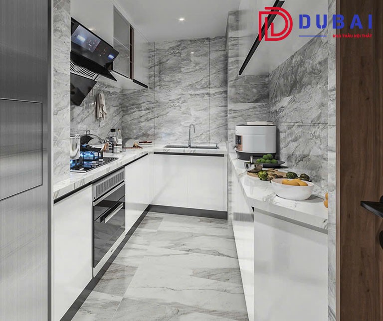tủ bếp góc xéo