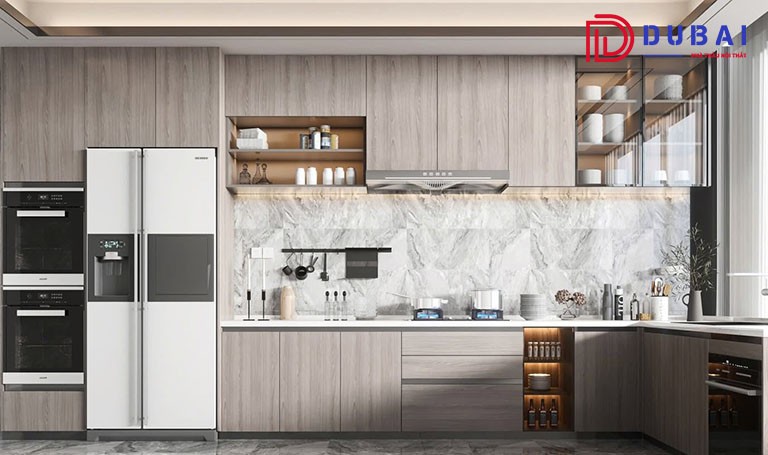 tủ bếp góc xéo