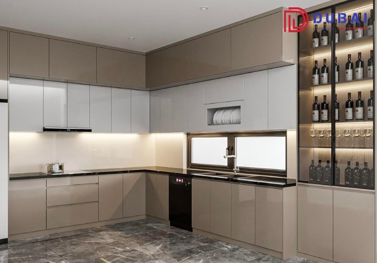 tủ bếp melamine