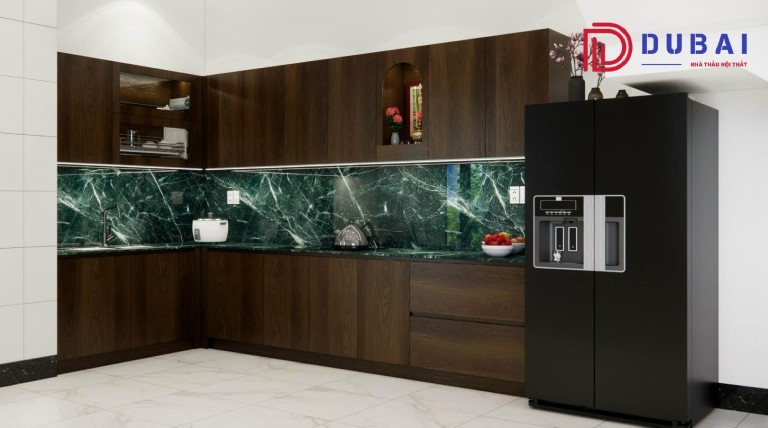 tủ bếp melamine