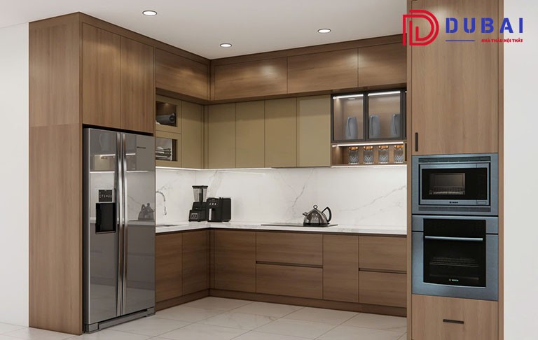 tủ bếp melamine