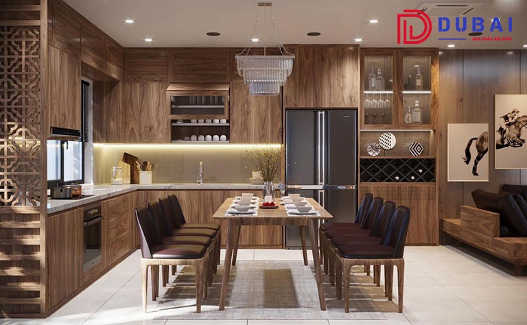 tủ bếp melamine