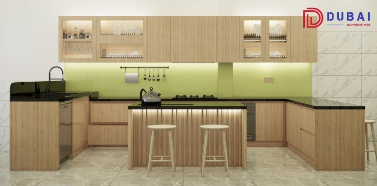 tủ bếp melamine