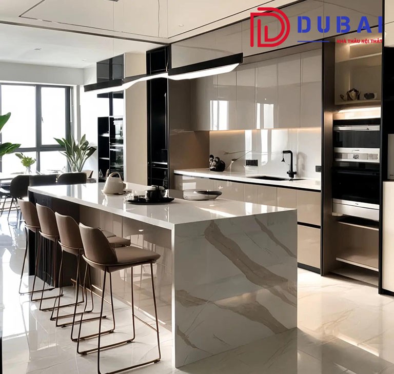 tủ bếp melamine
