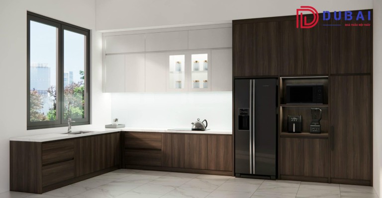 tủ bếp melamine