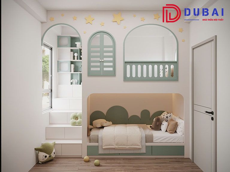 phòng ngủ cho 2 bé trai