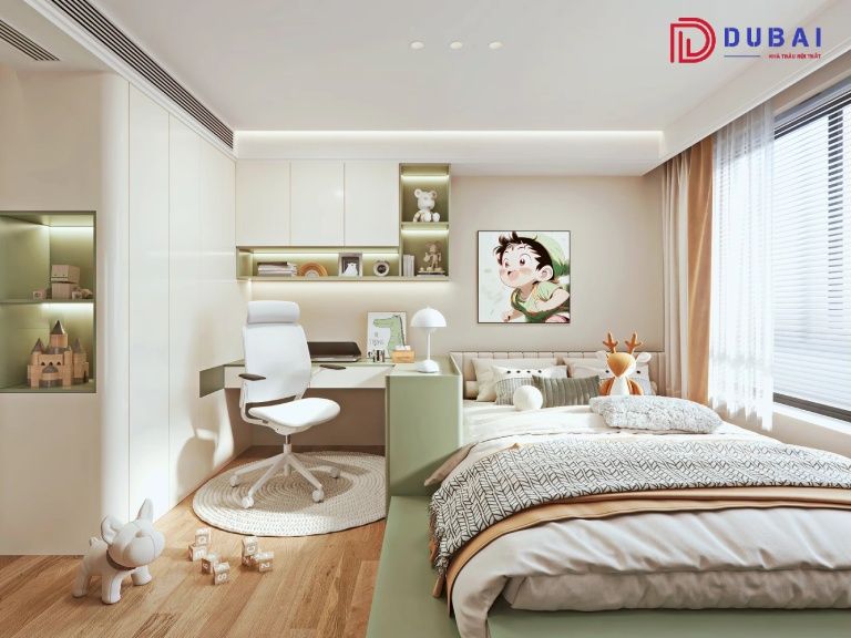 phòng ngủ cho 2 bé trai