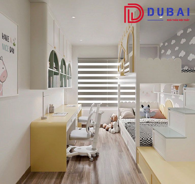 phòng ngủ cho 2 bé trai