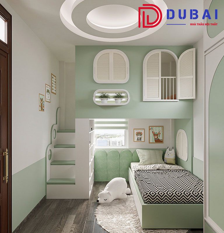 phòng ngủ cho 2 bé trai