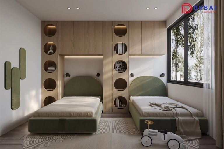 phòng ngủ cho 2 bé trai