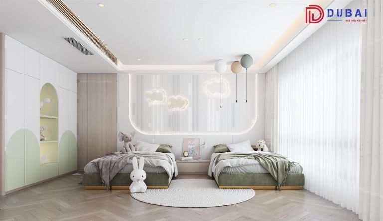 phòng ngủ cho 2 bé trai