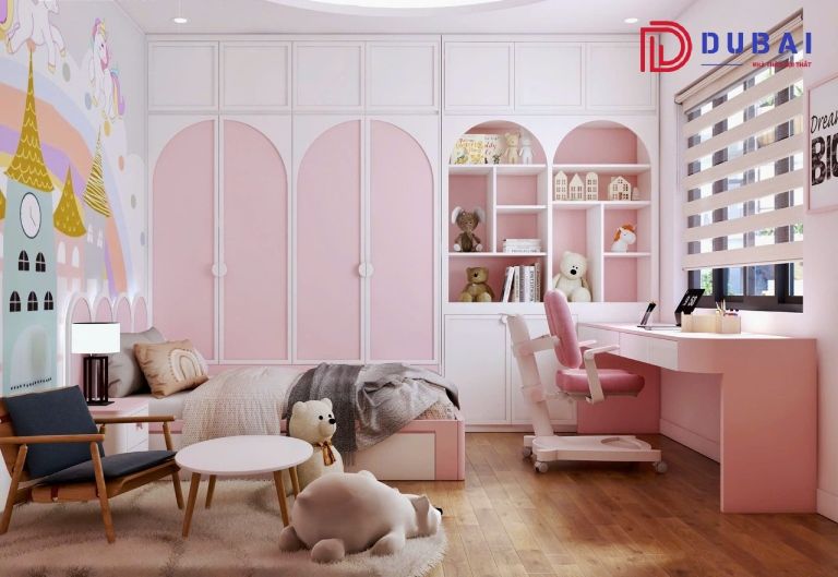 phòng ngủ cho bé gái 12 tuổi