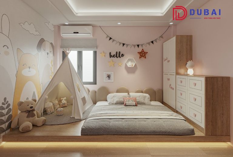 phòng ngủ cho bé gái 12 tuổi