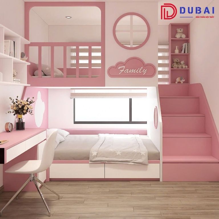 phòng ngủ cho bé gái 13 tuổi