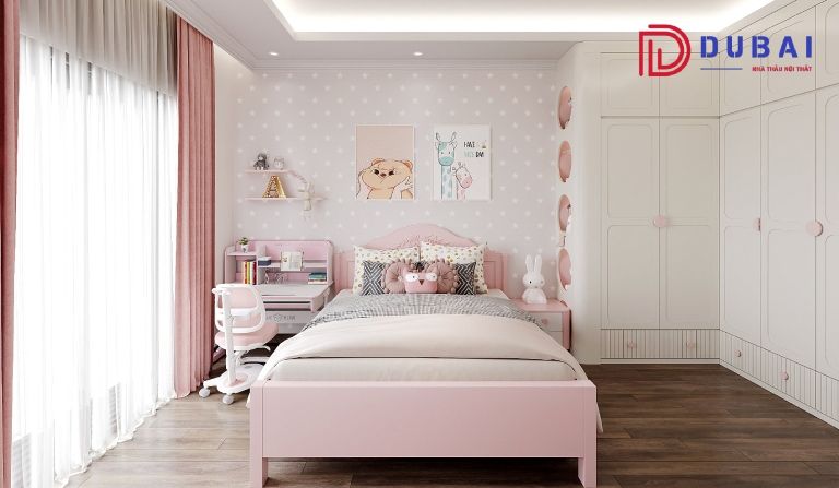 phòng ngủ cho bé gái 7 tuổi