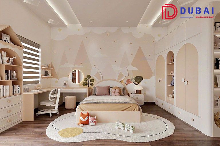 phòng ngủ cho bé gái 7 tuổi