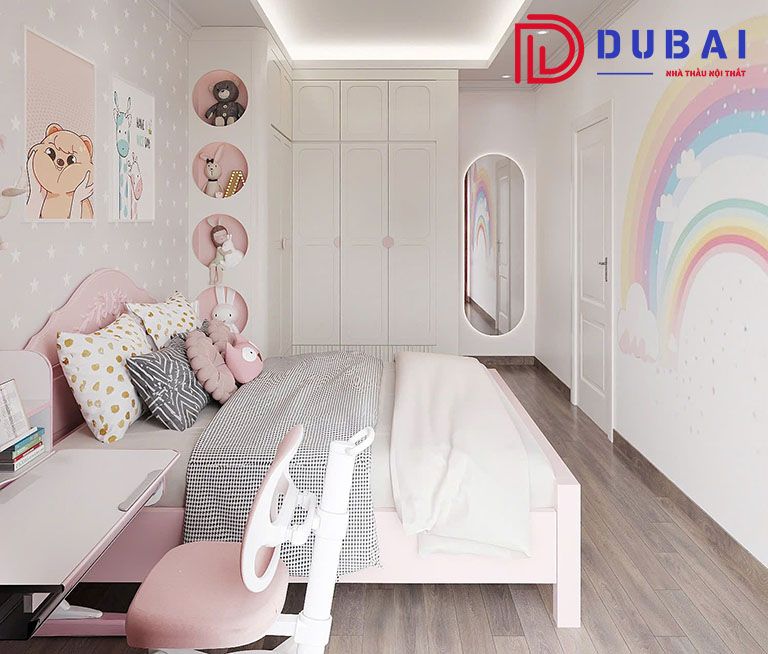 phòng ngủ cho bé gái 7 tuổi