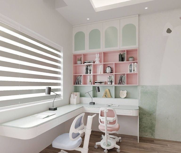 phòng ngủ cho bé gái 7 tuổi