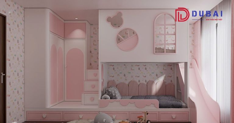 phòng ngủ cho bé gái 7 tuổi