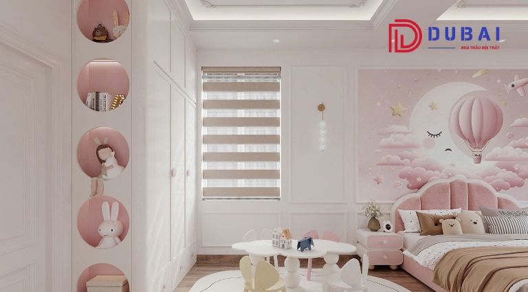 phòng ngủ cho bé gái 7 tuổi