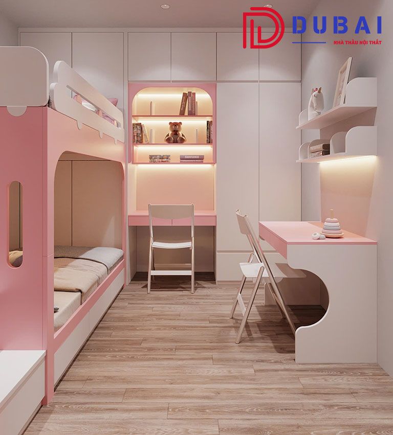 phòng ngủ cho bé gái 7 tuổi