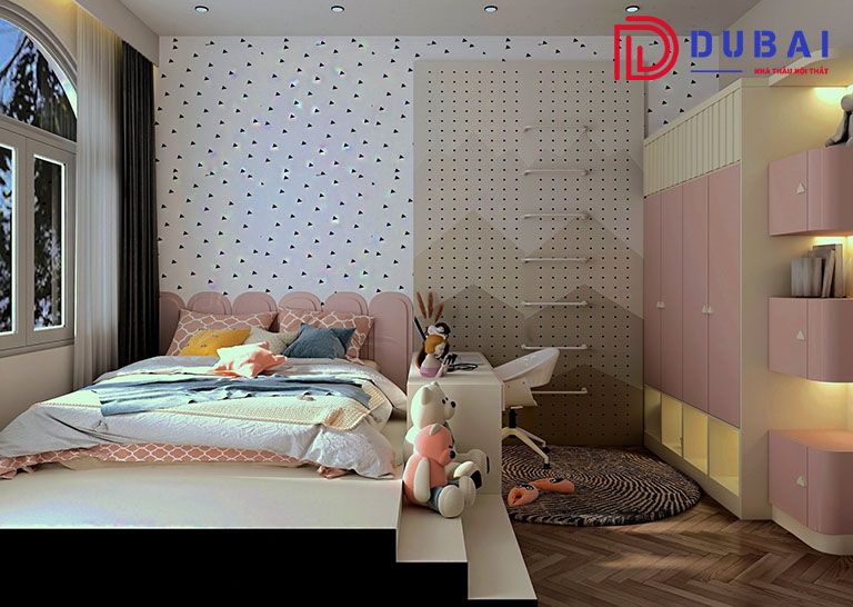 phòng ngủ cho bé gái 8 tuổi