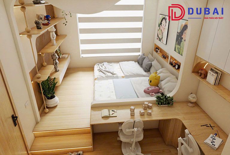 phòng ngủ cho bé gái 8 tuổi