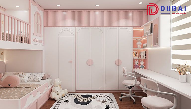 phòng ngủ cho bé gái 8 tuổi