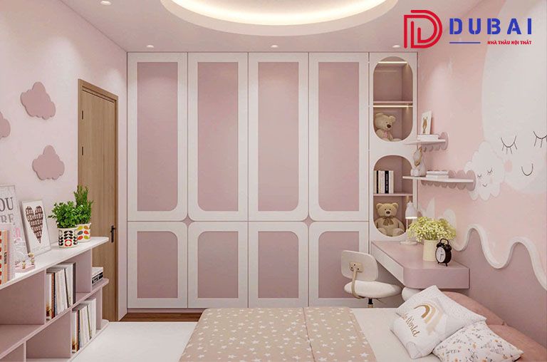 phòng ngủ cho bé gái 8 tuổi
