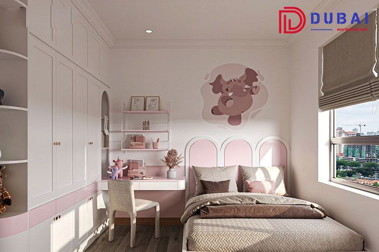 phòng ngủ cho bé gái 8 tuổi