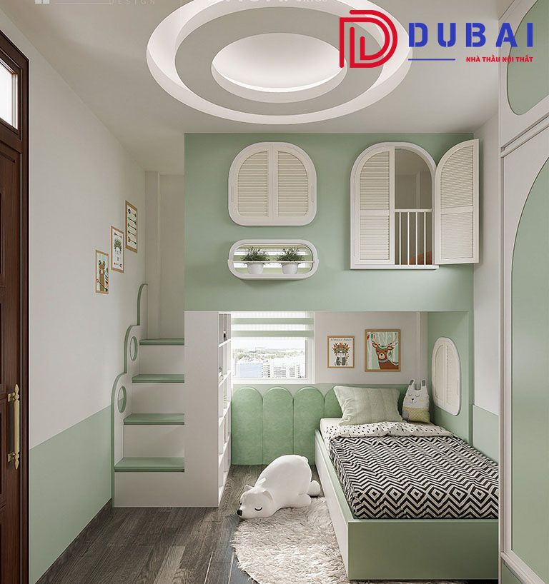 phòng ngủ cho bé gái 8 tuổi