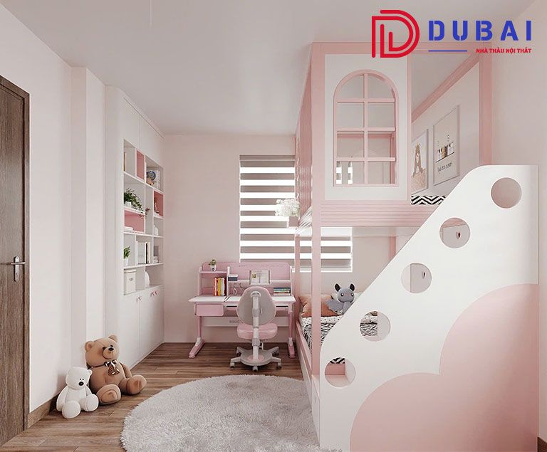 phòng ngủ cho bé gái 8 tuổi