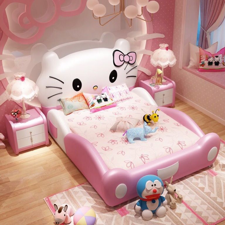 phòng ngủ cho bé gái hello kitty
