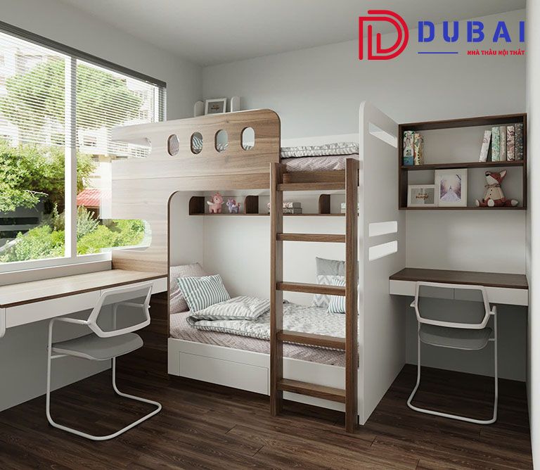 phòng ngủ cho bé gái sinh đôi