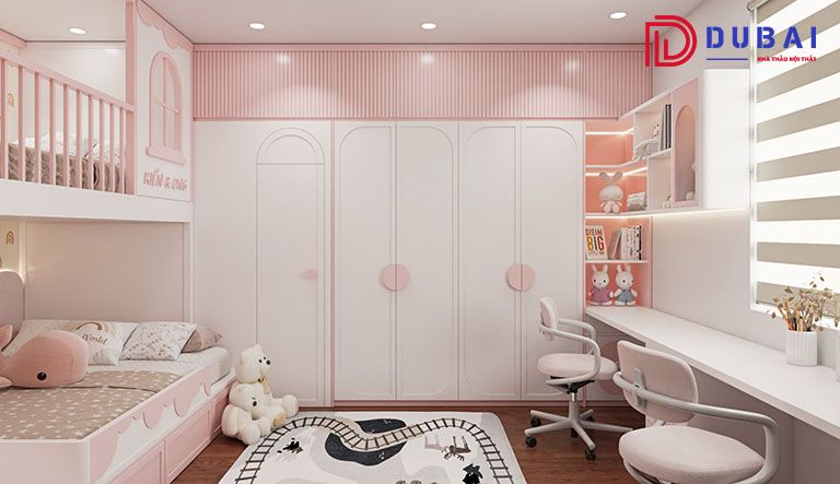 phòng ngủ cho bé gái sinh đôi