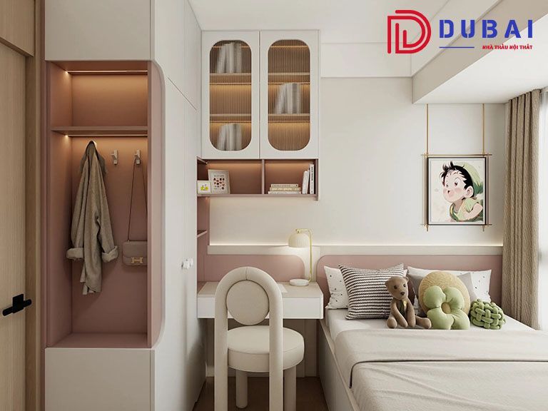 phòng ngủ màu tím cho bé gái