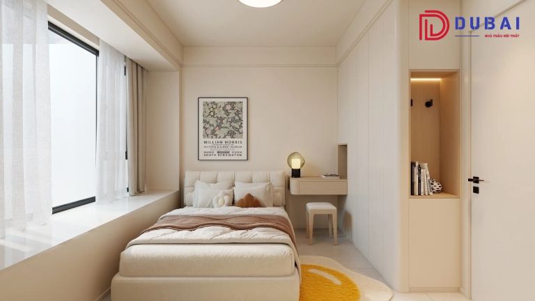 thiết kế phòng ngủ 15m2 cho bé gái