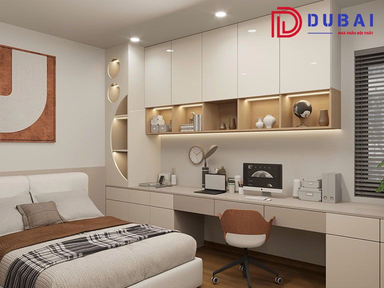 thiết kế phòng ngủ cho bé gái 10m2