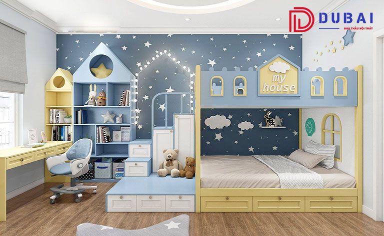 thiết kế phòng ngủ cho bé trai
