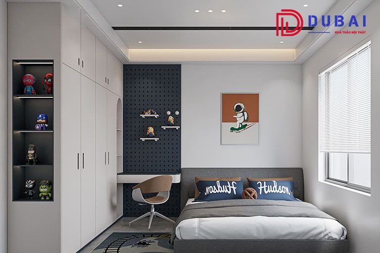 trang trí phòng ngủ cho bé trai đơn giản