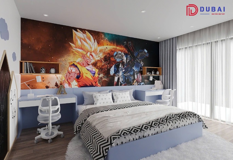 thiết kế phòng ngủ cho bé trai